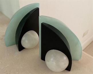 Alabaster Bookends