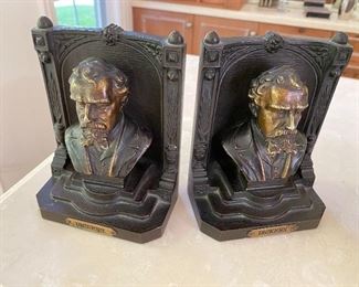 Bradley and Hubbard Dickens bronze bookends