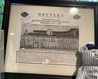 1990 Breyers Souvenir Replica Program Scorecard 1917 CHICAGO WHITE SOX Signed to Larry