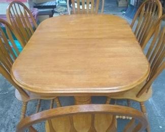 Nice Wooden Dining Table With 6 Chairs Decent Shape -Table-61x43x31/ Chairs-42x20