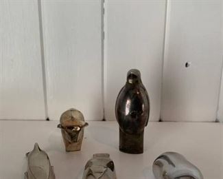 Lot of 4 Dansk Animal Figures and 1 Hoselton Fireplace Left Shelf