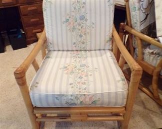 pair of these chairs and matching ottoman