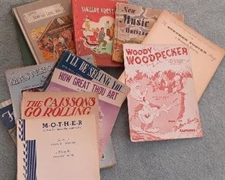 Lots of sheet music and books.  Vintage and newer. 