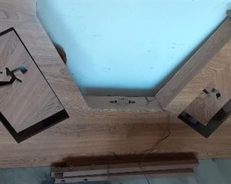 Rare sewing machine table for 2 machines.  Includes drawer. 
