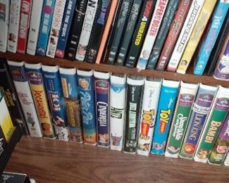 DVDs and VHS.  Popular titles.