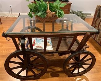 The loveliest wheeled coffee table is a rare find. In nearly perfect condition and ready to be wheeled into your home today. Please call/text Stephanie at 518-944-0256 to secure this unique find!