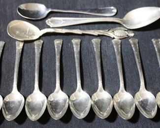 Lot# 10 - Lot of 12 Assorted Silver Plated Spoons
