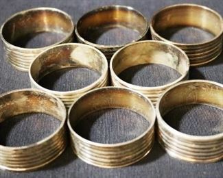 Lot# 44 - Set of 8 Silver Plated Napkin Rings