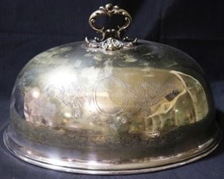 Lot# 67 - Etched Silver Plated Meat Dome
