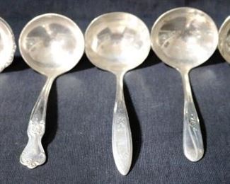 Lot# 74 - Lot of 5 Assorted Silver Plated Gravy Ladles