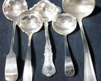 Lot# 75 - Lot of 5 Assorted Silver Plated Misc Ladles