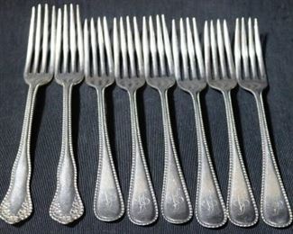 Lot# 80 - Set of 8 Rogers Silver Plated Forks