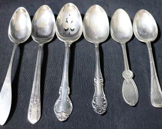Lot# 86 - Lot of 6 Assorted Silver Plated Spoons