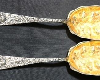 Lot# 98 - Pair of Godinger Silver Plated Serving Spoons