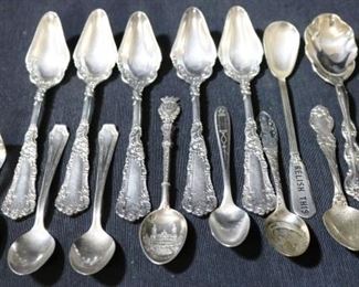Lot# 108 - Lot of 15 Assorted Silver Plated Spoons