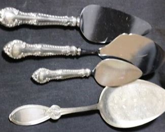Lot# 123 - Lot of 4 Silver Plated Serving Utensils
