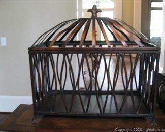 2pc Gilded Dark Wrought Iron Decor Piece