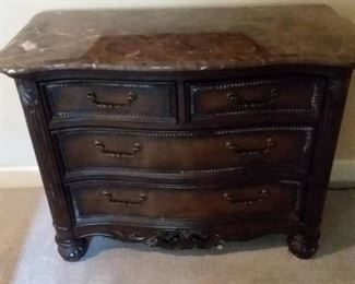 Beautiful 4 Drawer Chest with Stone Top