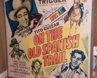 Original Movie Poster On The Old Spanish Trail