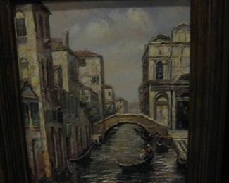 Unnamed Venice Scene Done in Oil on Canvas by A Karlin