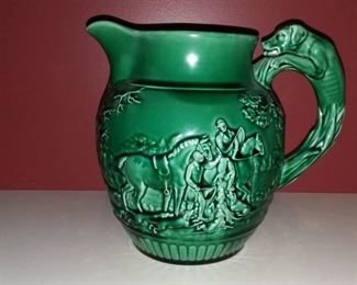 Wedgwood Majolica Pitcher with Dog Handle
