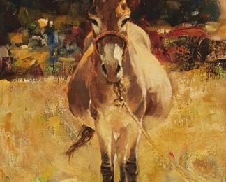 6
Howard Rogers
b.1932, Cave Creek, AZ
Portrait Of A Donkey, 1983
Oil on canvas
Signed and dated lower right: H. Rogers, and with the copyright symbol
12" H x 9" W
Estimate: $600 - $800