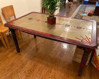Asian Inspired Dining Table
Measures 61” x 38” x 30” tall
Good condition.
Most be able to move down a flight of stairs and load yourself.