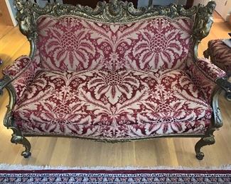 Antique ornate gilt Louis XV  couch