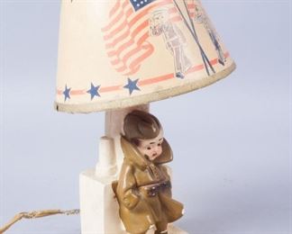 Miniature Soldier Lamp with Paper Shade