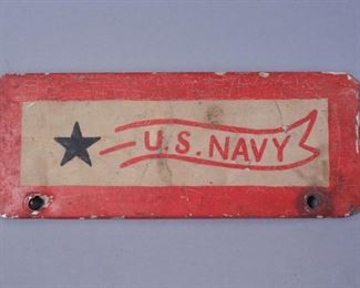 Metal WW2 Navy Car Vanity Plate