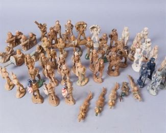 Lot of WW2 Composition Military Figurines