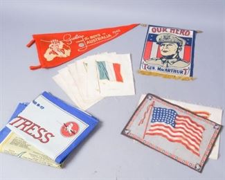 Lot of Assorted WW2 Banners, Pennant, Tea Towels