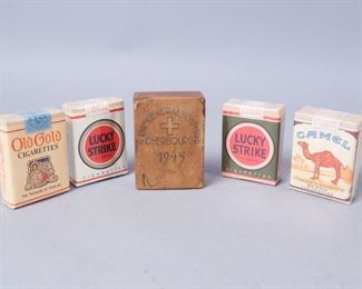 Lot of 4 Cigarette Packets & WW2 German Cigarette Case