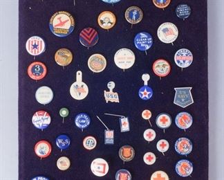 Lot of 50 WW2 Pins & Badges