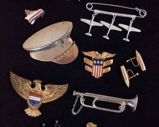 Lot of 9 Miscellaneous Military Themed Jewelry