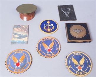 Lot Military Themed Hand Mirrors
