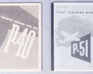Reprint P-51 & P-40 Airplane Manuals