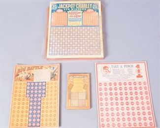 Lot of WW2 Lottery Ticket Boards