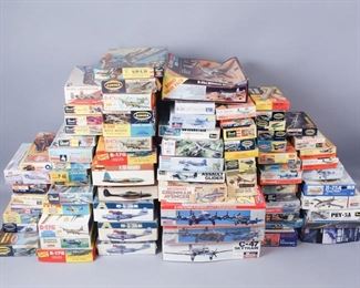 Lot of 76 Plastic Military Aircraft Model Kits