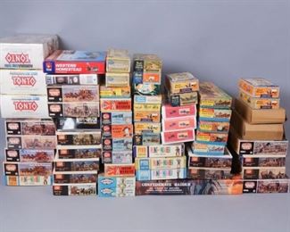 Lot of 61 Plastic Western Model Kits