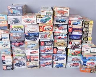 Lot of 61 Plastic Car Model Kits