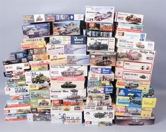 Lot of 62 Plastic Military Ground Vehicle Model Kits