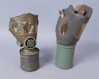 WW2 Civilian Adult and Child Gas Masks

