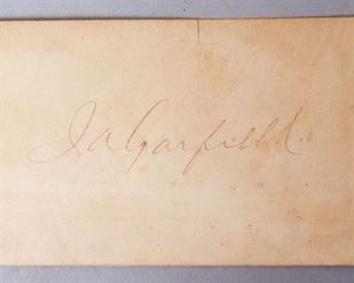 James Garfield Autographed Card
