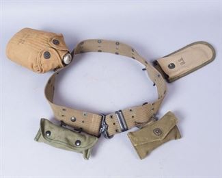 WW2 US Army Utility Belt with Accessory Pouches
