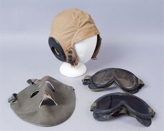 Lot of 5 WW2 US Army Airforce Flight Gear incl. Cap
