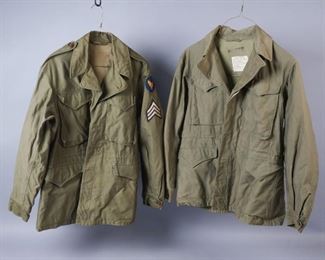 Lot of 2 WW2 US M-1943 Field Coats
