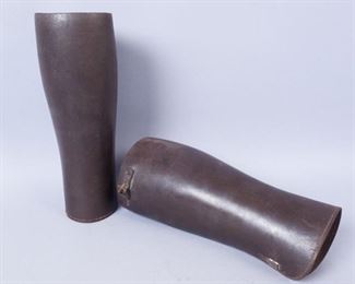 Pair of WW2 US Army Leather Mounted Leggings
