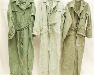 Lot of 3 WW2 US Army Airforce Flight Suits

