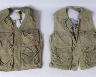 Lot of 2 WII US Army Airforce Flight Vests
